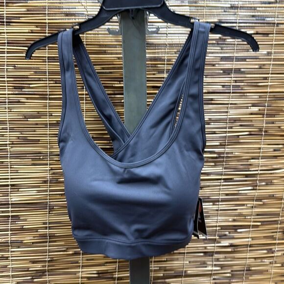 ID Ideology Womens Performance Plus Size Medium Impact Sports Bra Charcoal 2X - Picture 2 of 3